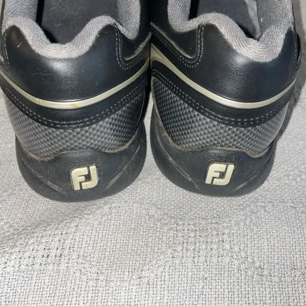 Footjoy Men’s Golf Shoes Size 13 M Black Silver Athleisure Activewear